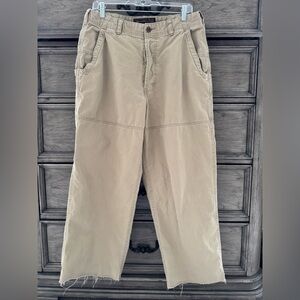 Abercrombie & Fitch Khakis Pants Chinos Tan Brown Wide Legged Baggy Work…